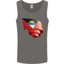 Curled Antigua and Barbuda Flag Day Football Mens Vest Tank Top Charcoal