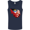 Curled Antigua and Barbuda Flag Day Football Mens Vest Tank Top Navy Blue