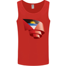 Curled Antigua and Barbuda Flag Day Football Mens Vest Tank Top Red
