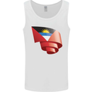 Curled Antigua and Barbuda Flag Day Football Mens Vest Tank Top White