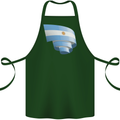 Curled Argentina Flag Argentinian Day Football Cotton Apron 100% Organic Forest Green
