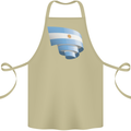 Curled Argentina Flag Argentinian Day Football Cotton Apron 100% Organic Khaki