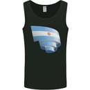 Curled Argentina Flag Argentinian Day Football Mens Vest Tank Top Black