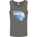 Curled Argentina Flag Argentinian Day Football Mens Vest Tank Top Charcoal