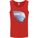 Curled Argentina Flag Argentinian Day Football Mens Vest Tank Top Red