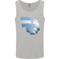 Curled Argentina Flag Argentinian Day Football Mens Vest Tank Top Sports Grey