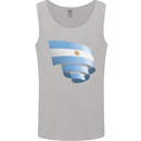 Curled Argentina Flag Argentinian Day Football Mens Vest Tank Top Sports Grey