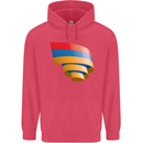 Curled Armenia Flag Armenian Day Football Childrens Kids Hoodie Heliconia