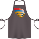 Curled Armenia Flag Armenian Day Football Cotton Apron 100% Organic Dark Grey