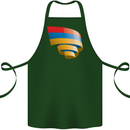 Curled Armenia Flag Armenian Day Football Cotton Apron 100% Organic Forest Green