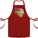 Curled Armenia Flag Armenian Day Football Cotton Apron 100% Organic Maroon