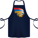 Curled Armenia Flag Armenian Day Football Cotton Apron 100% Organic Navy Blue