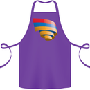 Curled Armenia Flag Armenian Day Football Cotton Apron 100% Organic Purple