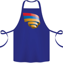 Curled Armenia Flag Armenian Day Football Cotton Apron 100% Organic Royal Blue