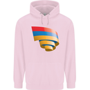 Curled Armenia Flag Armenian Day Football Mens 80% Cotton Hoodie Light Pink