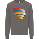 Curled Armenia Flag Armenian Day Football Mens Sweatshirt Jumper Charcoal
