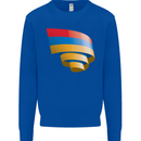 Curled Armenia Flag Armenian Day Football Mens Sweatshirt Jumper Royal Blue