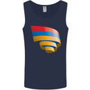 Curled Armenia Flag Armenian Day Football Mens Vest Tank Top Navy Blue