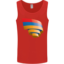 Curled Armenia Flag Armenian Day Football Mens Vest Tank Top Red
