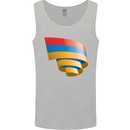 Curled Armenia Flag Armenian Day Football Mens Vest Tank Top Sports Grey