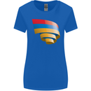 Curled Armenia Flag Armenian Day Football Womens Wider Cut T-Shirt Royal Blue