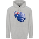 Curled Australia Flag Australian Day Football Childrens Kids Hoodie Sports Grey