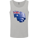 Curled Australia Flag Australian Day Football Mens Vest Tank Top Sports Grey