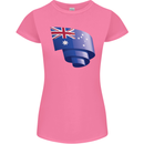 Curled Australia Flag Australian Day Football Womens Petite Cut T-Shirt Azalea