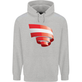 Curled Austria Flag Austrian Day Football Childrens Kids Hoodie Sports Grey