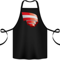 Curled Austria Flag Austrian Day Football Cotton Apron 100% Organic Black