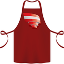 Curled Austria Flag Austrian Day Football Cotton Apron 100% Organic Maroon