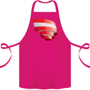 Curled Austria Flag Austrian Day Football Cotton Apron 100% Organic Pink