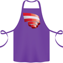 Curled Austria Flag Austrian Day Football Cotton Apron 100% Organic Purple