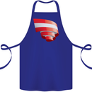 Curled Austria Flag Austrian Day Football Cotton Apron 100% Organic Royal Blue