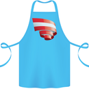Curled Austria Flag Austrian Day Football Cotton Apron 100% Organic Turquoise