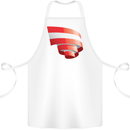 Curled Austria Flag Austrian Day Football Cotton Apron 100% Organic White