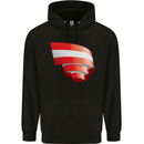 Curled Austria Flag Austrian Day Football Mens 80% Cotton Hoodie Black