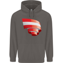 Curled Austria Flag Austrian Day Football Mens 80% Cotton Hoodie Charcoal
