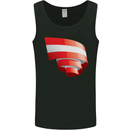Curled Austria Flag Austrian Day Football Mens Vest Tank Top Black