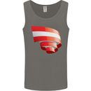 Curled Austria Flag Austrian Day Football Mens Vest Tank Top Charcoal