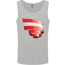 Curled Austria Flag Austrian Day Football Mens Vest Tank Top Sports Grey