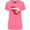 Curled Austria Flag Austrian Day Football Womens Wider Cut T-Shirt Azalea
