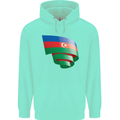 Curled Azerbaijan Flag Azerbaijani Day Football Childrens Kids Hoodie Peppermint