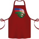 Curled Azerbaijan Flag Azerbaijani Day Football Cotton Apron 100% Organic Maroon