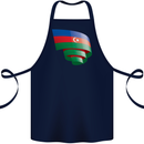 Curled Azerbaijan Flag Azerbaijani Day Football Cotton Apron 100% Organic Navy Blue