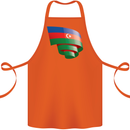 Curled Azerbaijan Flag Azerbaijani Day Football Cotton Apron 100% Organic Orange