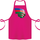 Curled Azerbaijan Flag Azerbaijani Day Football Cotton Apron 100% Organic Pink