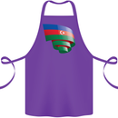 Curled Azerbaijan Flag Azerbaijani Day Football Cotton Apron 100% Organic Purple