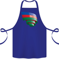 Curled Azerbaijan Flag Azerbaijani Day Football Cotton Apron 100% Organic Royal Blue