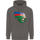 Curled Azerbaijan Flag Azerbaijani Day Football Mens 80% Cotton Hoodie Charcoal